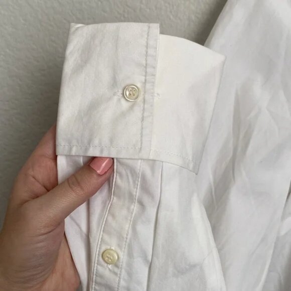 New J Crew X Thomas Mason Women's Button Down Boy Shirt Top White Size 00 NWOT - Picture 8 of 10